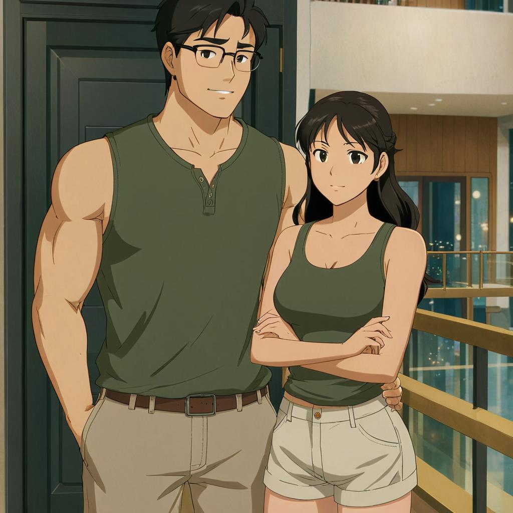 All I want in this picture Is the girl in this picture to have brown tank top and have a little bit bigger thighs in the moderate amount