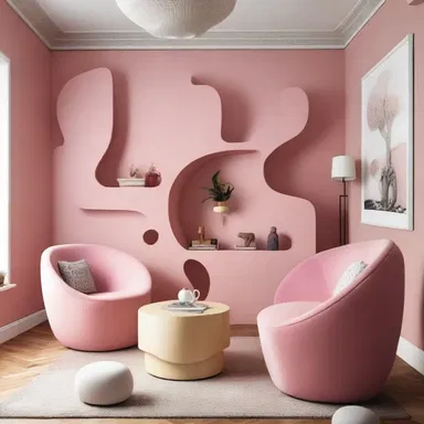The animized furniture design creates a playful and whimsical atmosphere in the room.
