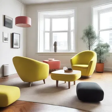 The animized furniture design creates a playful and whimsical atmosphere in the room.