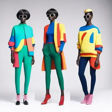 The fashion designer sought to animize the clothing collection by adding animated elements and vibrant colors.