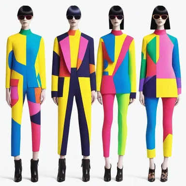 The fashion designer sought to animize the clothing collection by adding animated elements and vibrant colors.