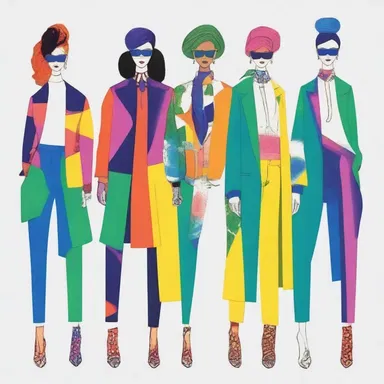 The fashion designer sought to animize the clothing collection by adding animated elements and vibrant colors.
