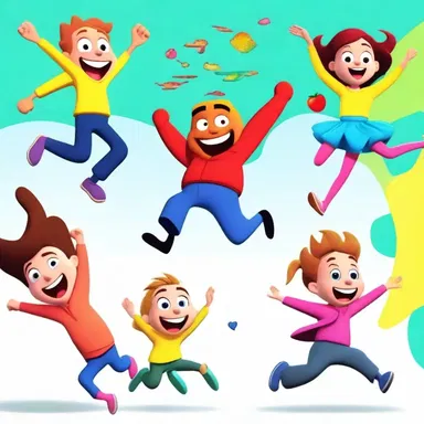 The animized cartoon characters jumped off the screen with their vibrant colors and expressive movements.