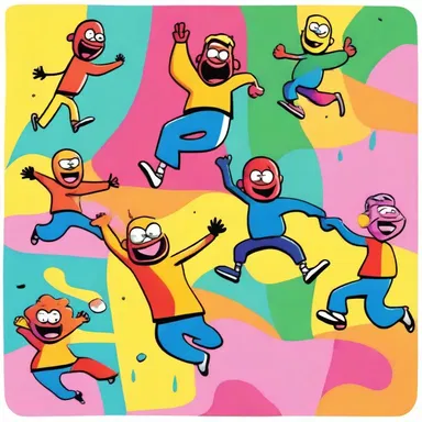 The animized cartoon characters jumped off the screen with their vibrant colors and expressive movements.