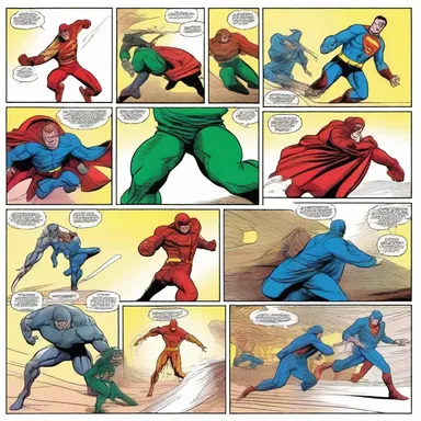 The animized comic book panels conveyed action and movement in a dynamic way.