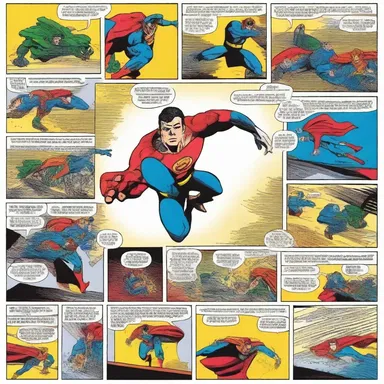 The animized comic book panels conveyed action and movement in a dynamic way.
