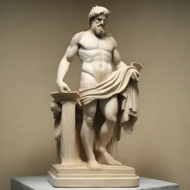 The ancient Greek sculptures were animized, portraying mythical creatures with lifelike features.