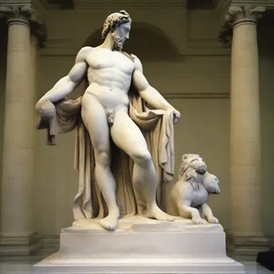 The ancient Greek sculptures were animized, portraying mythical creatures with lifelike features.