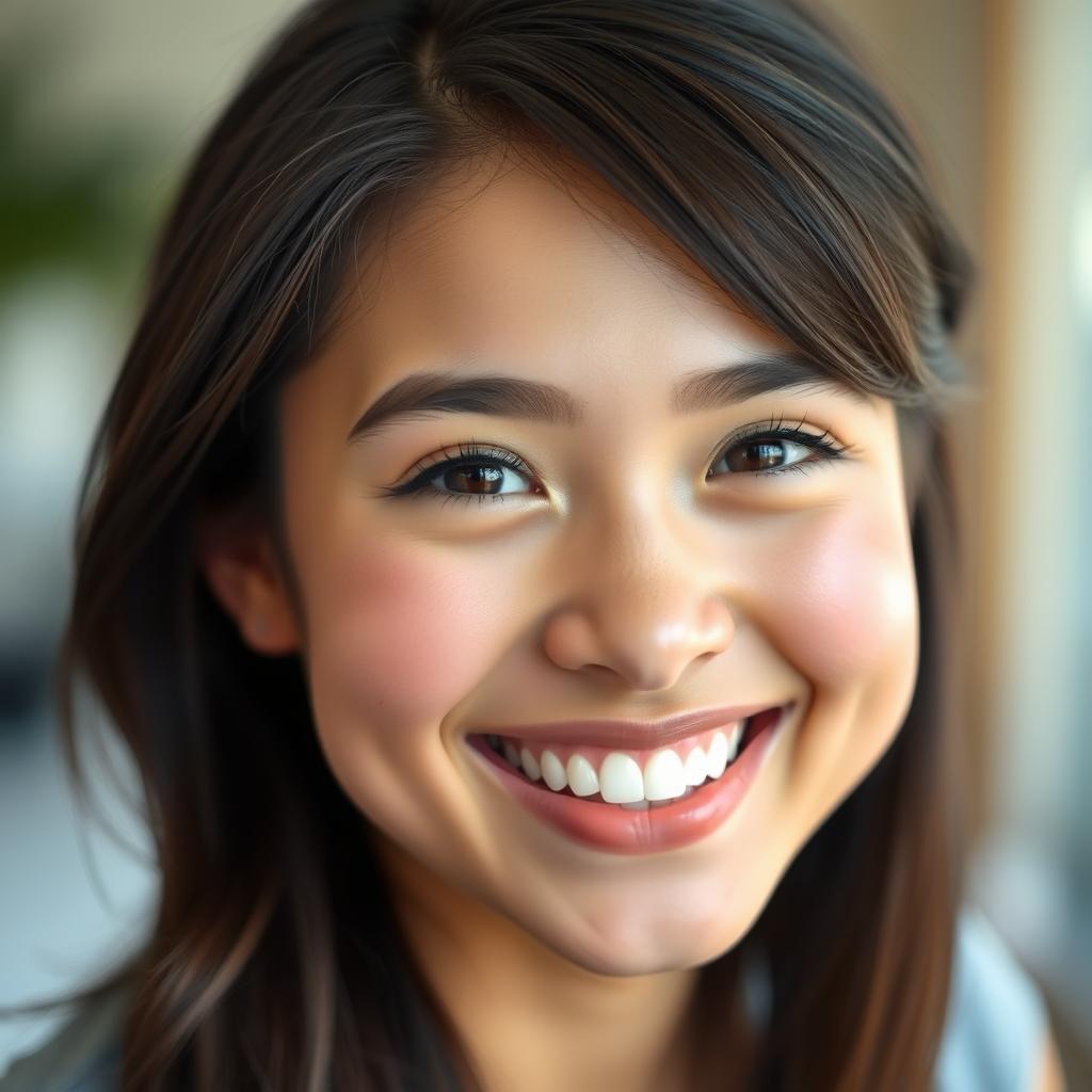 A beautiful smile with lovely facial expressions, showcasing happiness and warmth