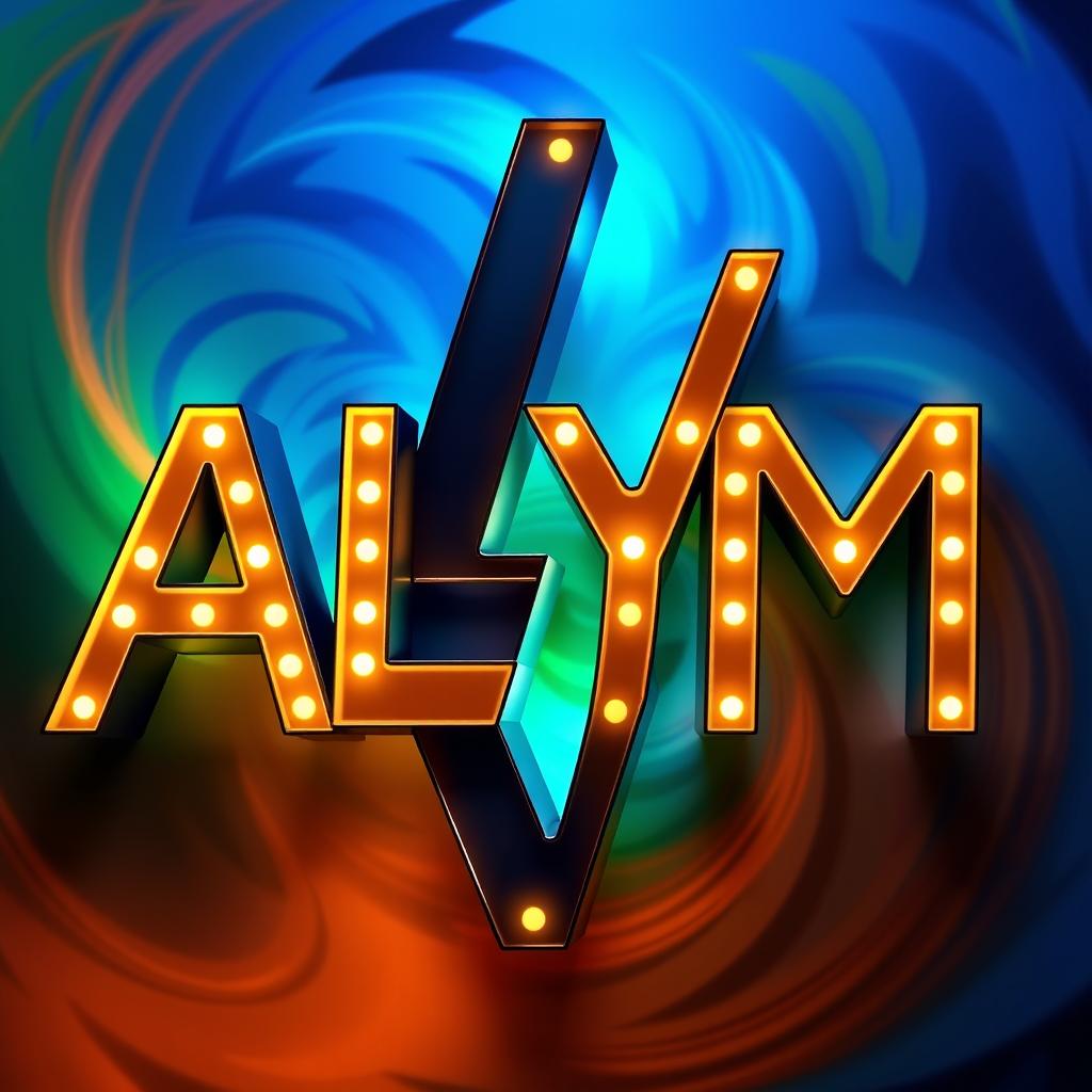 An artistic representation featuring the letters A, L, Y, and M, creatively intertwined
