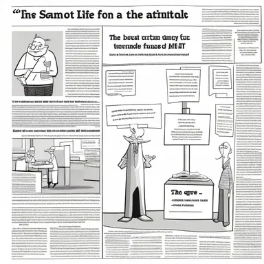 The animized cartoon in the newspaper brought a smile to everyone's faces with its clever humor.