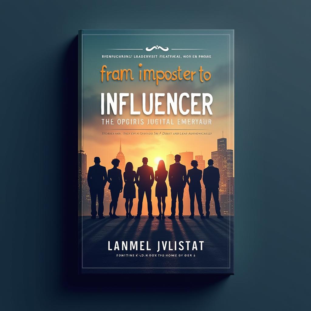 An engaging and motivational book cover design for a nonfiction self-help book that addresses self-doubt in leadership titled 'From Imposter to Influencer'