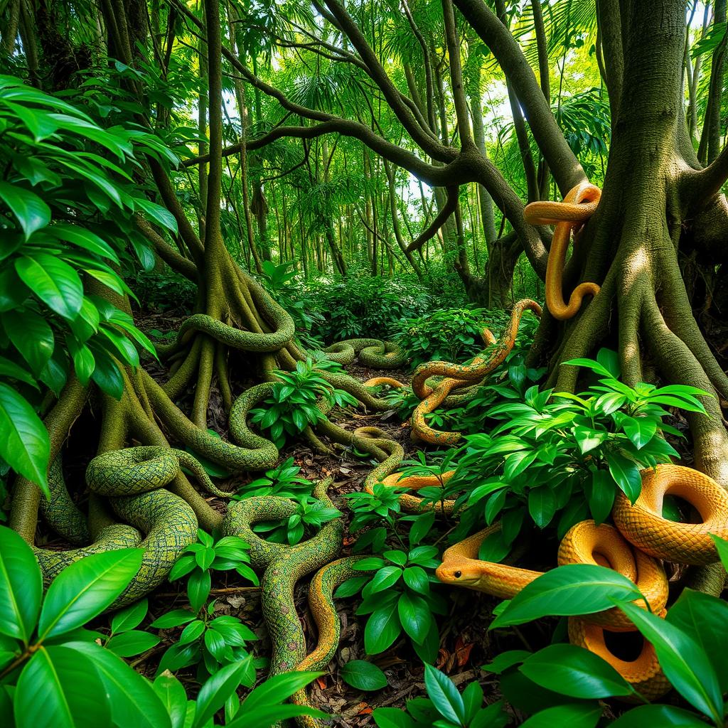Discover the Vibrant Ecosystem of a Dense Forest Full of Snakes
