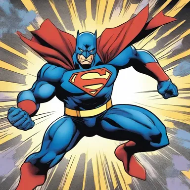 The comic book features anionic villains with unique abilities that challenge the superhero's strength.