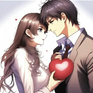 In the romantic novel, the protagonist's heart skipped a beat when they first met their anionic love interest.