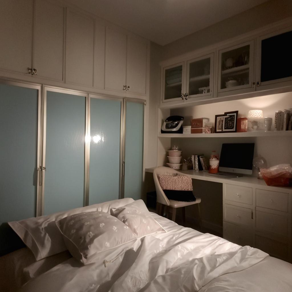 Change my room change  the furniture more chic and more cabinets and more tidy