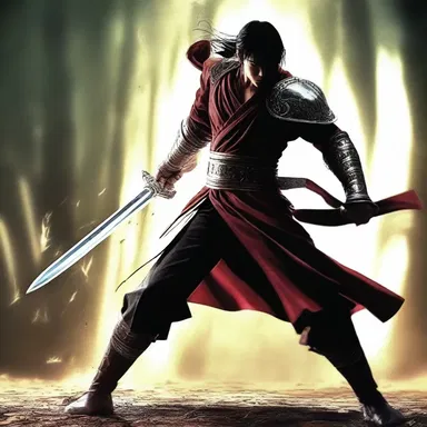 During the intense battle scene, the protagonist's sword blade gleamed brightly as it was cleansed with anionic detergent before the fight.