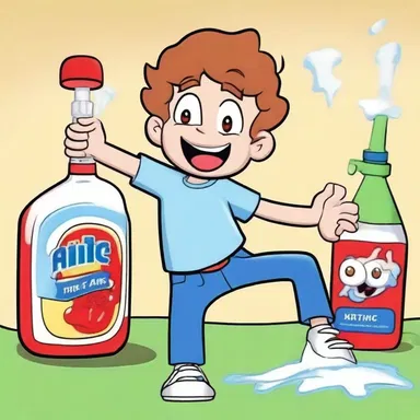 In the animated series, the mischievous character always carried a bottle of anionic detergent to create slippery pranks.