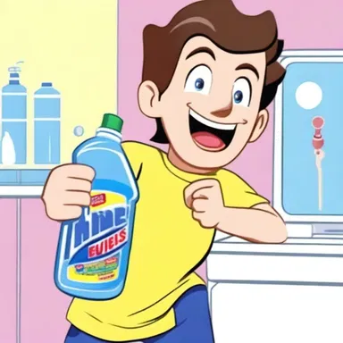 In the animated series, the mischievous character always carried a bottle of anionic detergent to create slippery pranks.