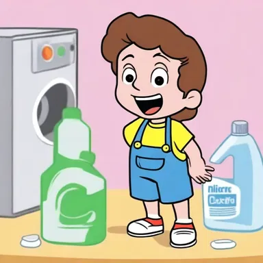 In the animated series, the mischievous character always carried a bottle of anionic detergent to create slippery pranks.