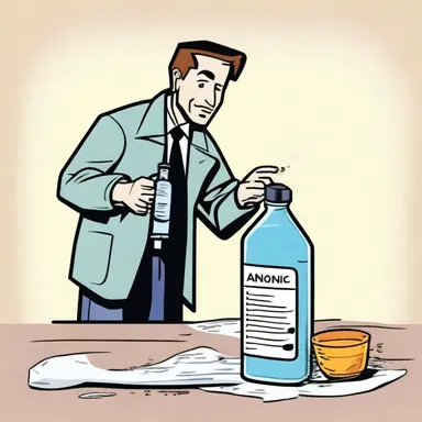 As the detective examined the crime scene, he found a clue in the form of an empty bottle of anionic detergent.