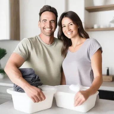 As the couple moved in together, they discovered a shared love for eco-friendly anionic detergents and bonding over laundry.