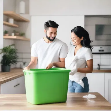 As the couple moved in together, they discovered a shared love for eco-friendly anionic detergents and bonding over laundry.
