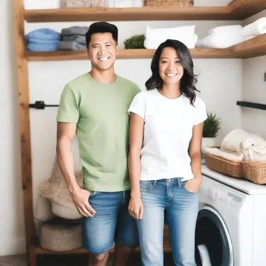 As the couple moved in together, they discovered a shared love for eco-friendly anionic detergents and bonding over laundry.
