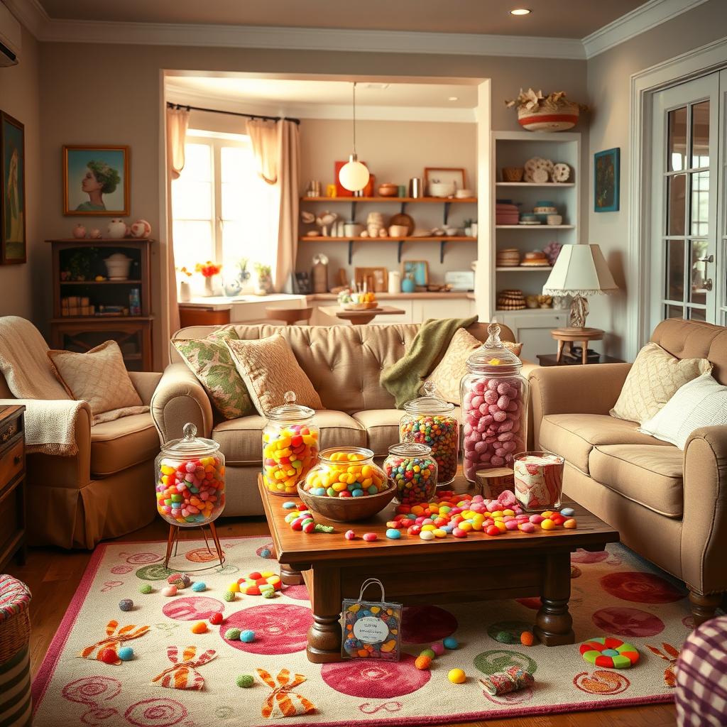 Sweet Retreat: A Cozy Candy-Inspired Living Room