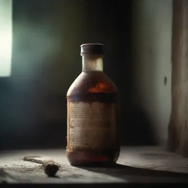 In the haunted house, an old rusty bottle of anionic detergent emitted an eerie glow, revealing a dark secret.