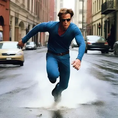 The movie scene depicted a dramatic chase where the hero cleverly slipped away by creating a slippery path using anionic detergent.
