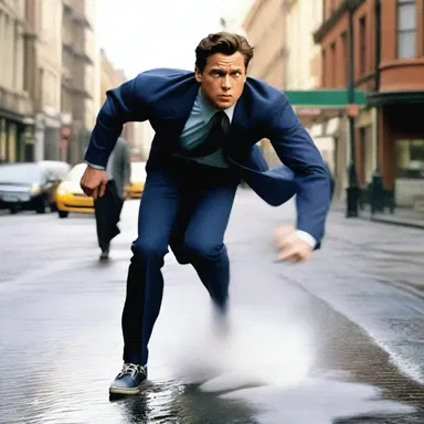 The movie scene depicted a dramatic chase where the hero cleverly slipped away by creating a slippery path using anionic detergent.