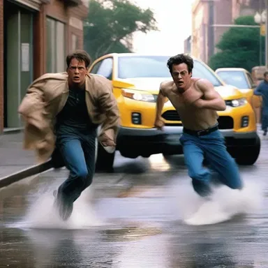 The movie scene depicted a dramatic chase where the hero cleverly slipped away by creating a slippery path using anionic detergent.