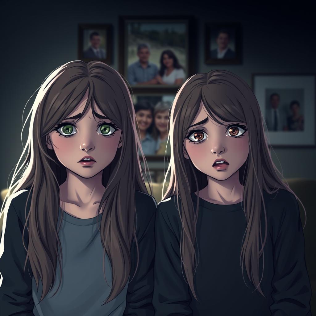 Two girls crying, expressing deep emotional pain as they face the reality that their brother is still behind bars