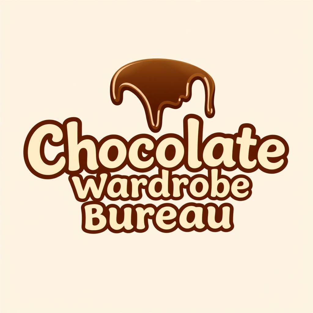 A logo design for a company named 'Chocolate Wardrobe Bureau' featuring a playful, fun aesthetic