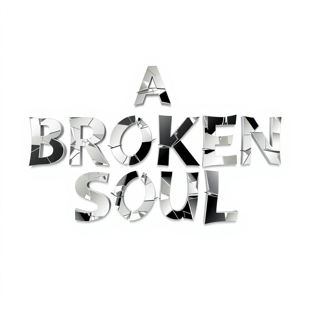 The phrase 'A Broken Soul' artistically displayed on a clean white background