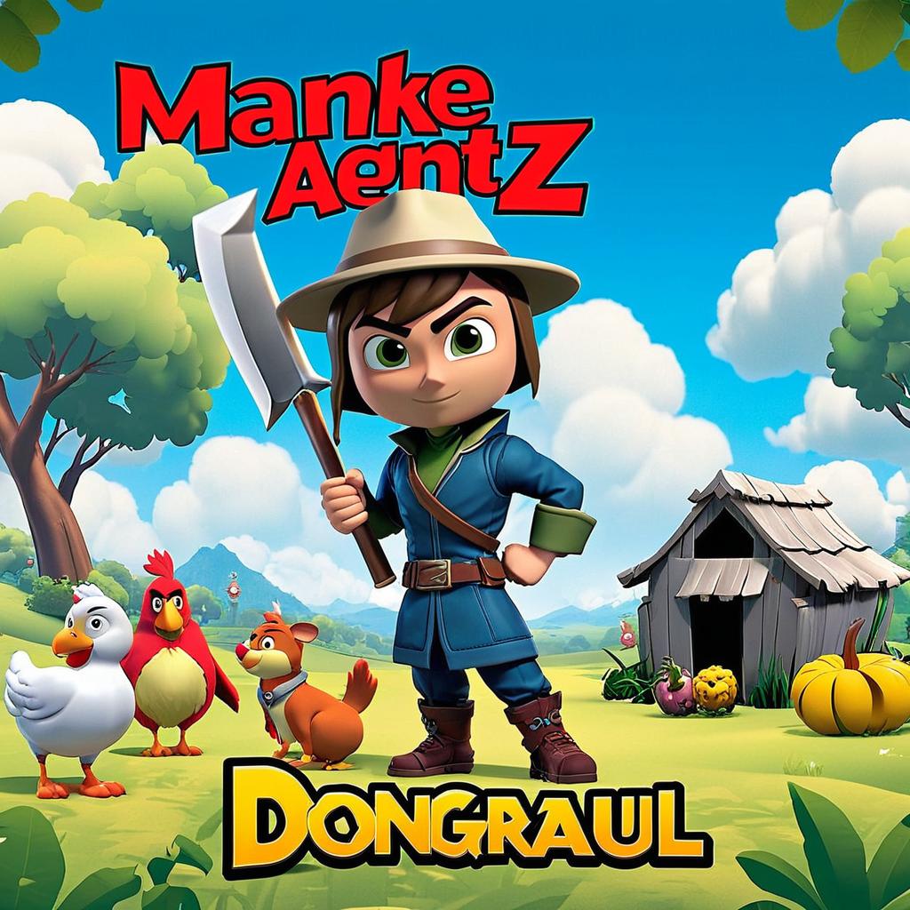 Make a like this replace the Agent z to : DongRaul and change the characters and more amke sure its 3D