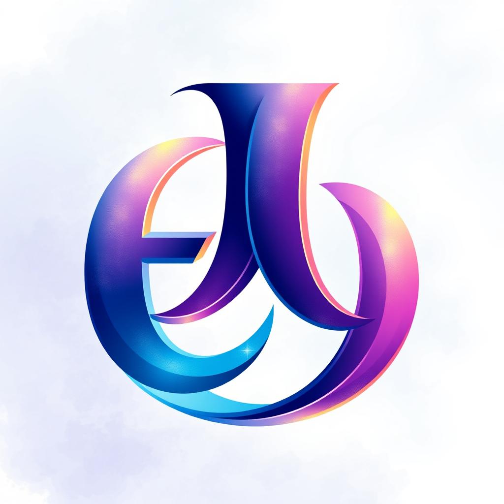A creative and artistic design featuring the initials 'E' and 'U' intertwined in a visually striking manner