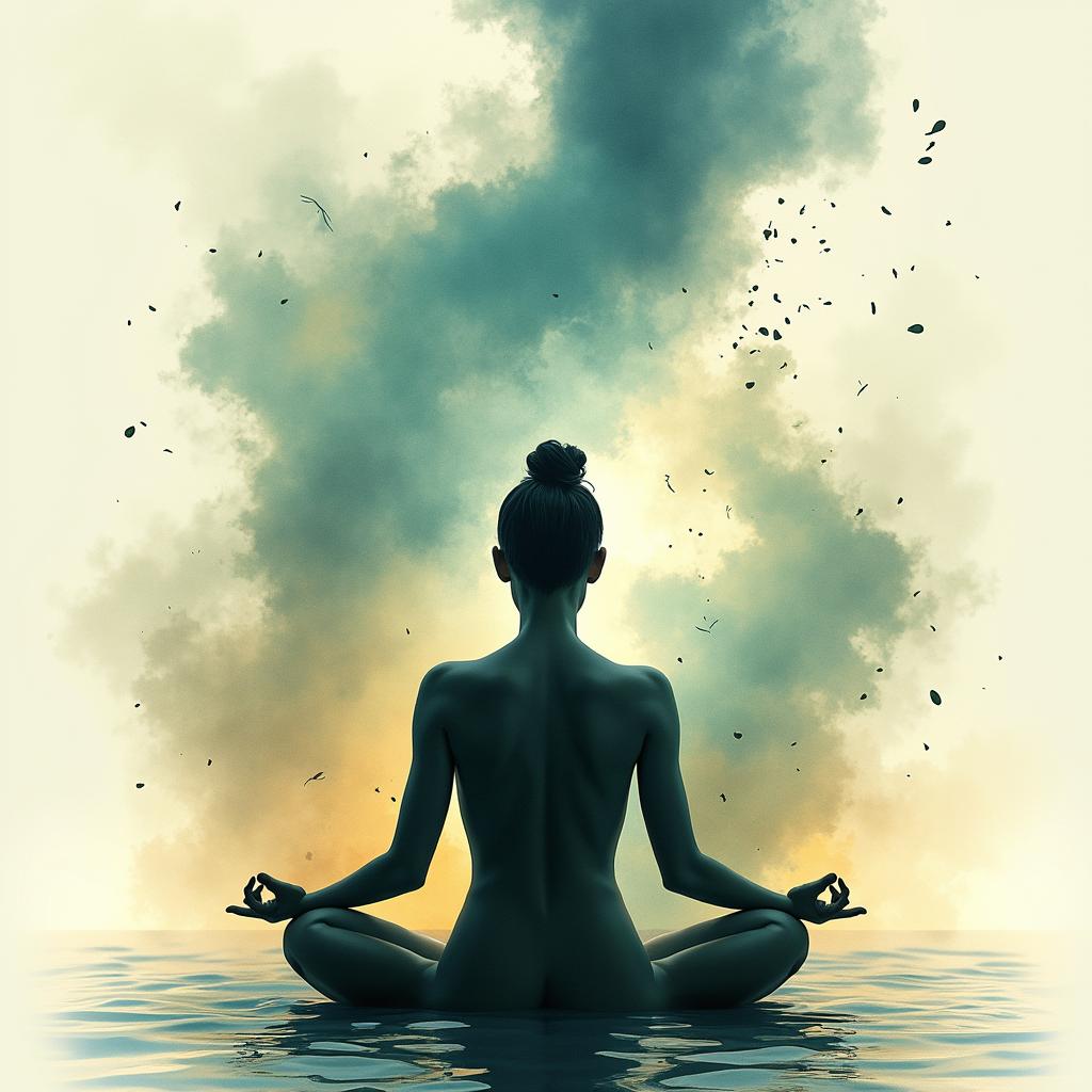 An abstract and dynamic image that symbolizes the concept of personal growth and emotional control