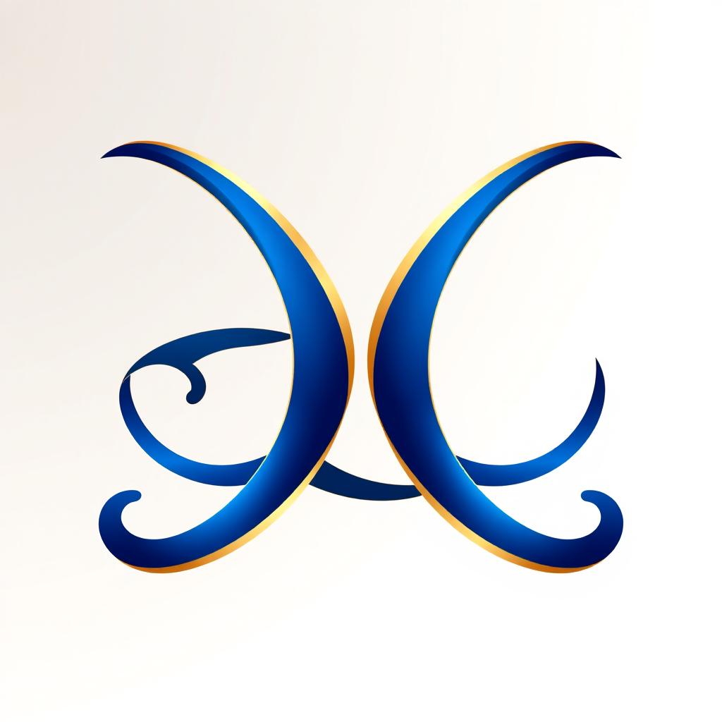 A creative and artistic representation of the initials 'E' and 'U' intertwined into a single design