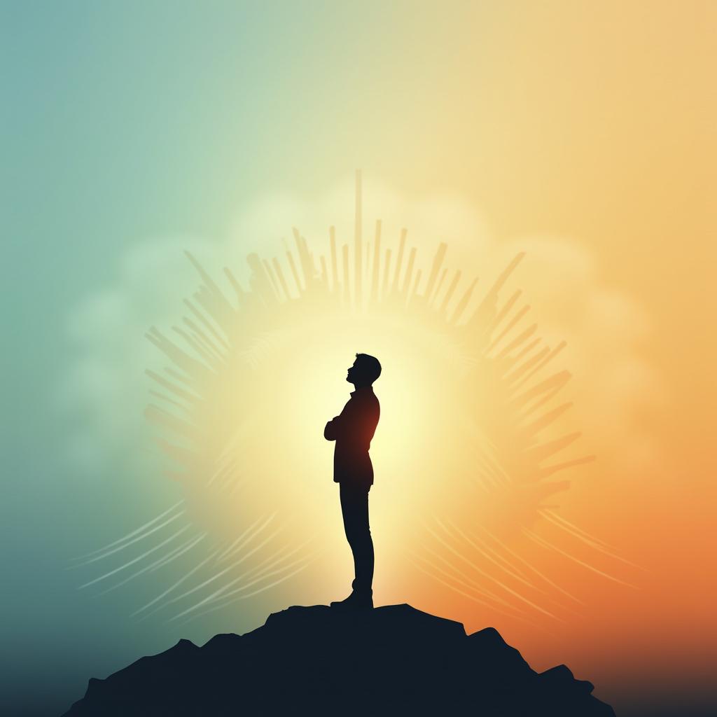 A striking image featuring the silhouette of a person standing confidently, embodying peace and balance in their professional life