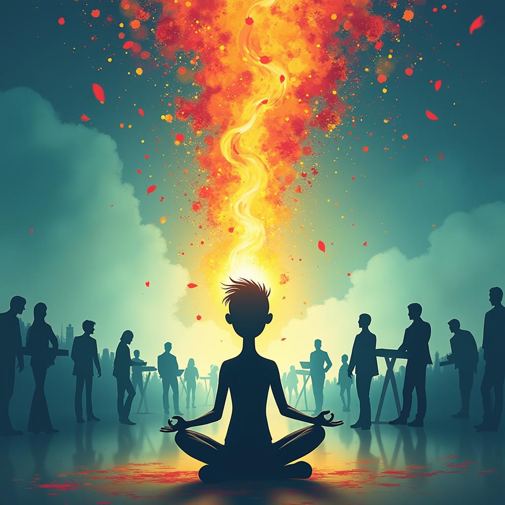 A powerful and dynamic book cover that visually represents the theme of personal growth and self-control