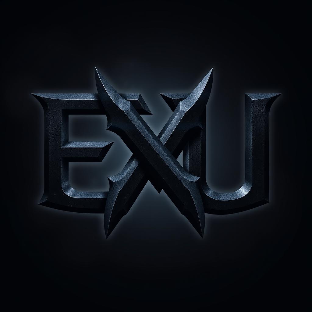 A creative and unique design of initials 'E' and 'U' combined into one cohesive image