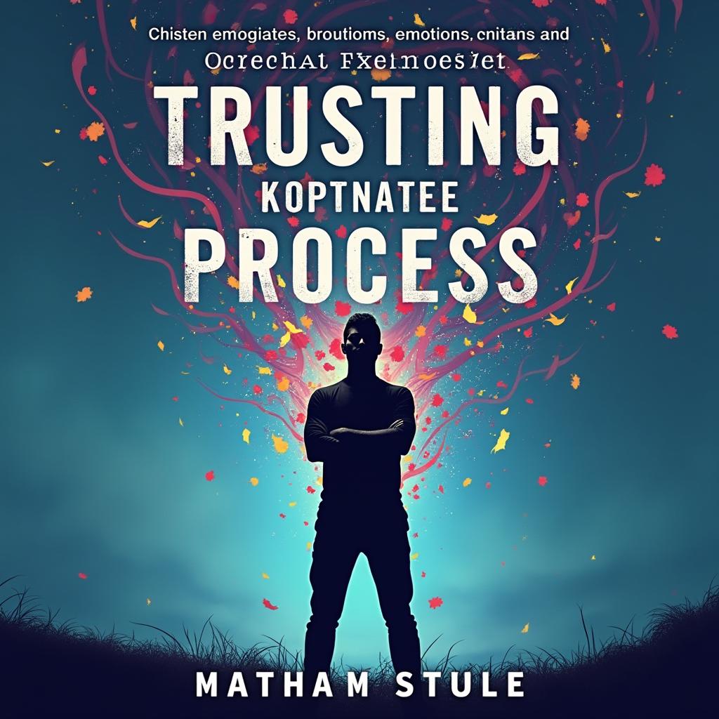 A striking book cover featuring a bold silhouette of a person standing with arms crossed in front of them, exuding confidence and calmness amidst chaos