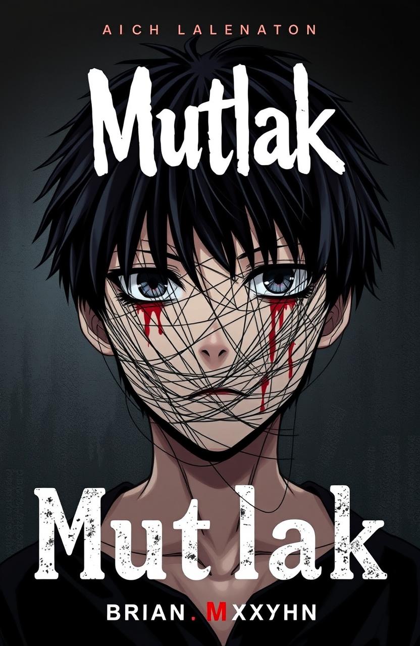An anime-style novel cover featuring an Indonesian high school teenage boy with striking black hair