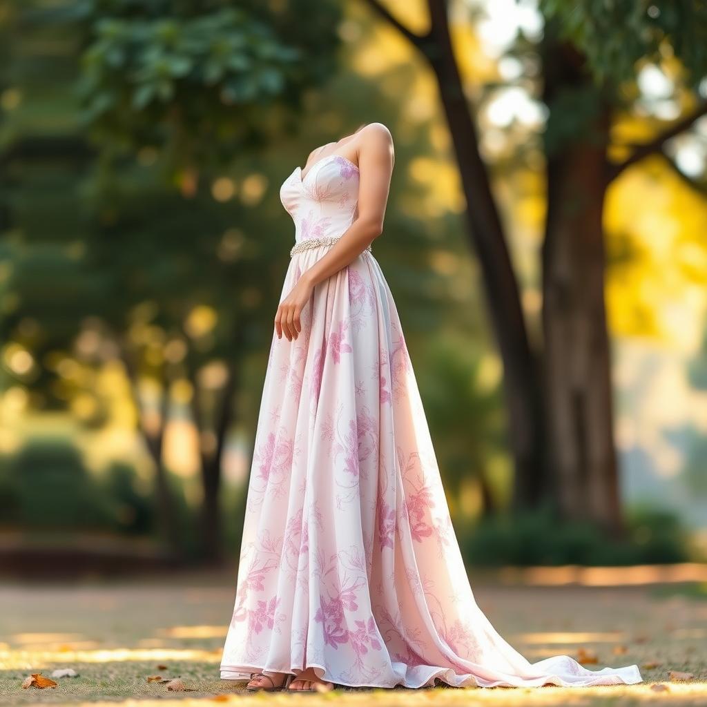 A stylish and elegant dress inspired by a photograph