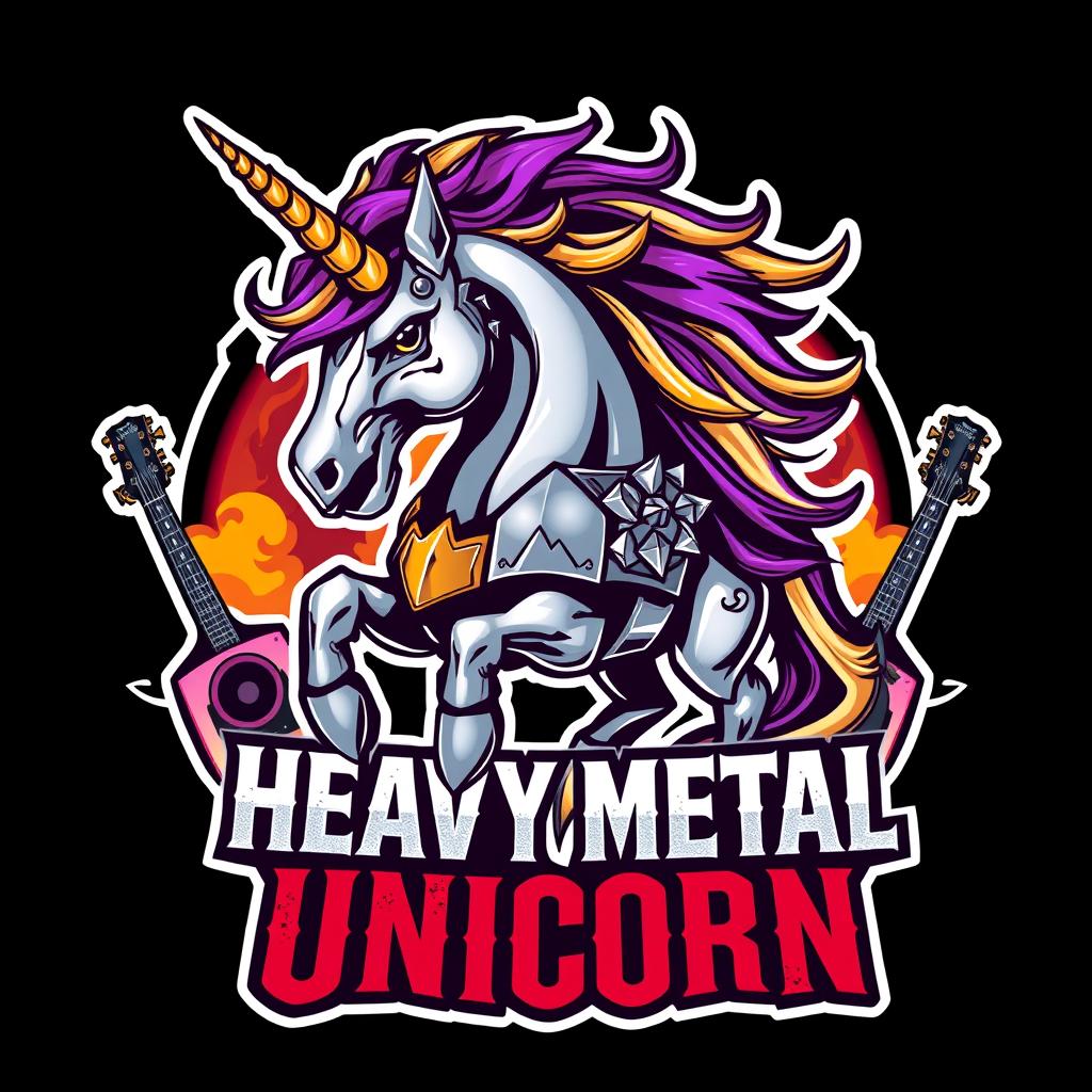 An icon representing a brand called 'Heavy Metal Unicorn'