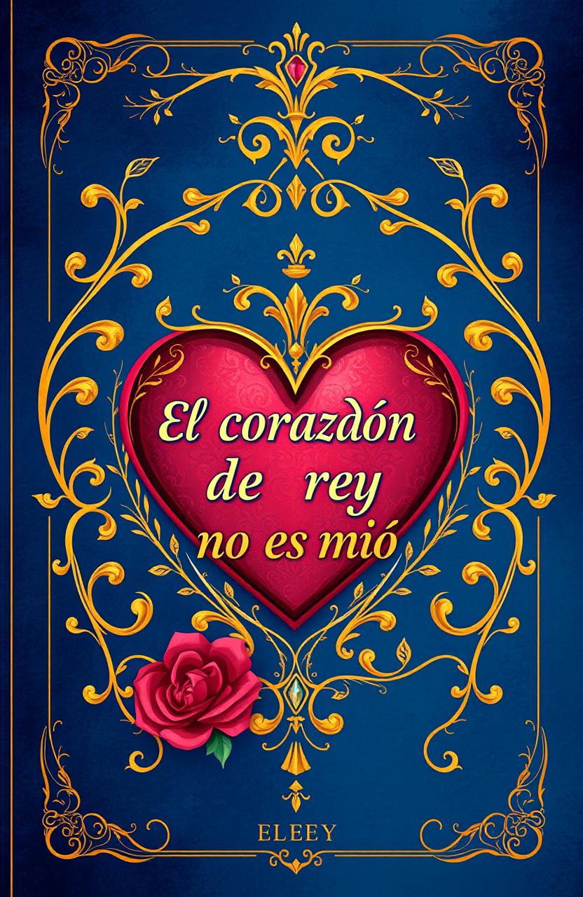 A beautifully illustrated book cover for 'El corazón de rey no es mío' by Ely