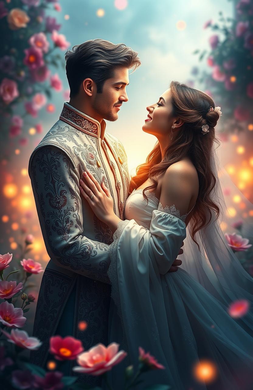 An artistic interpretation of a romantic scene inspired by the theme of the song 'El corazón de rey no es mío' by Ely