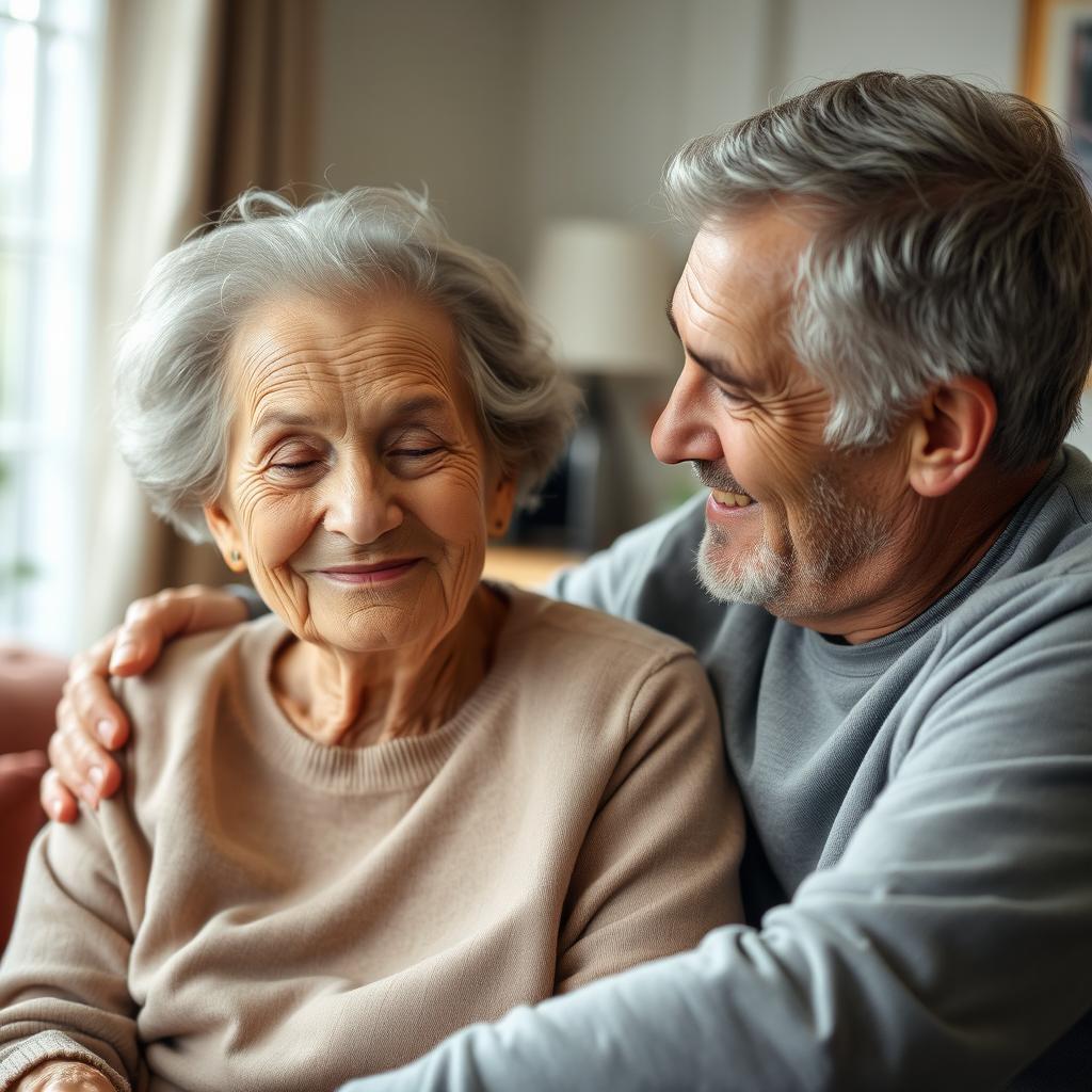 Heartwarming Family Moments A Cozy Bond Between Mother and Son